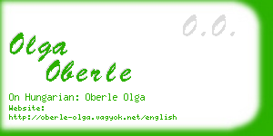 olga oberle business card